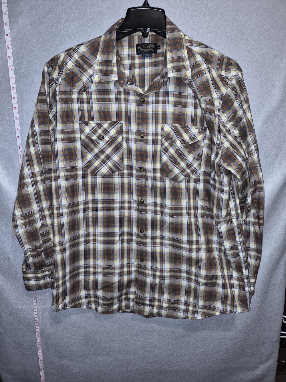Pendleton Men’s XL Plaid Western Snap Shirt